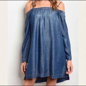 Azalea chambray tunic tank denim tunic dress